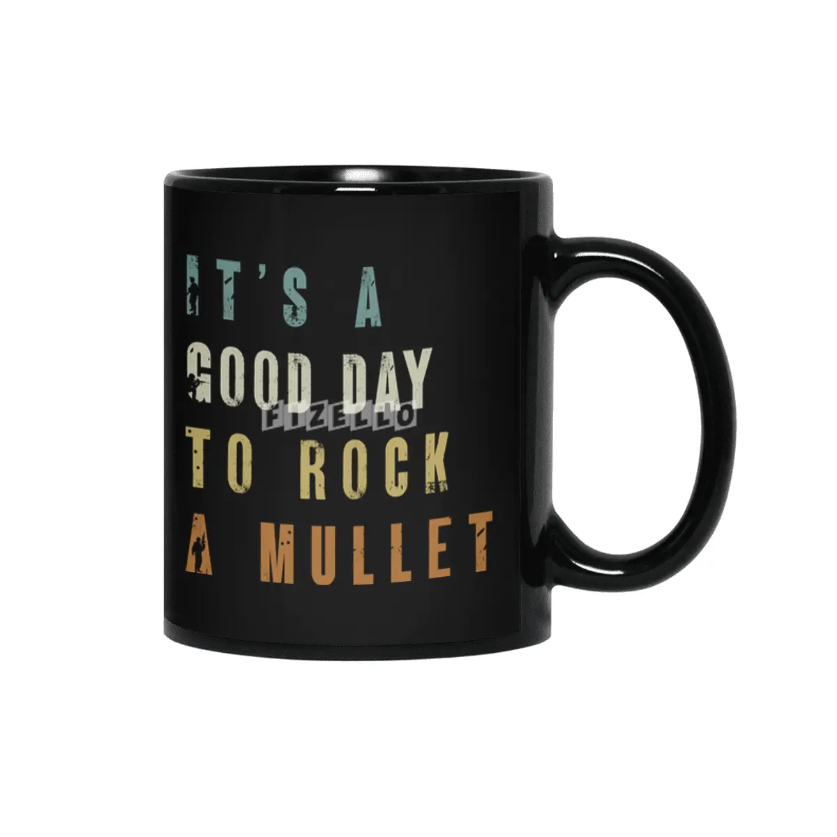 It's a Good day to Rock a Mullet, Funny Mullet Shirt, Vintage 80s Hair Siyah Kupa