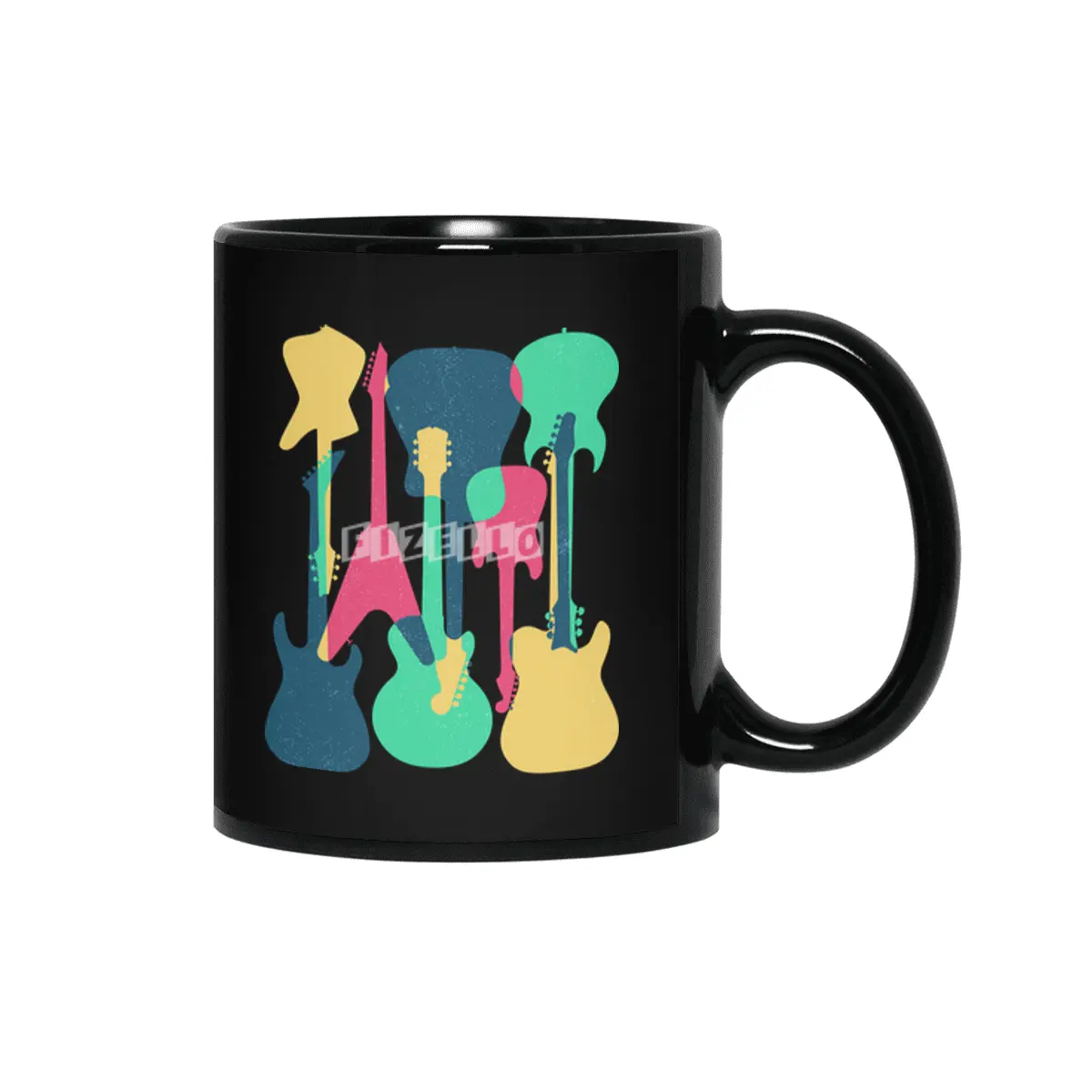 Electric Guitars - Music Art Siyah Kupa