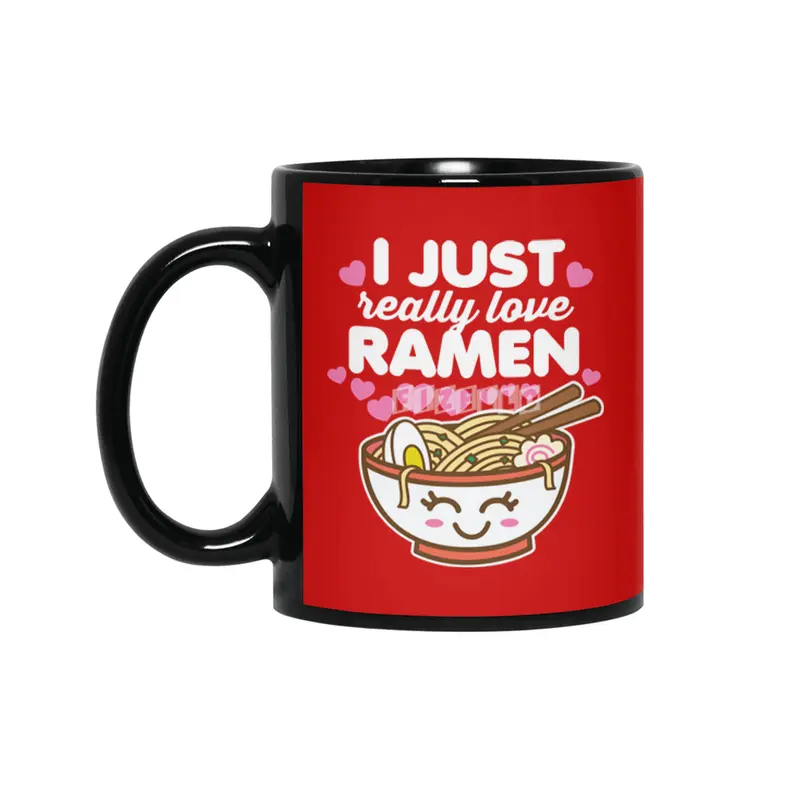 I Just Really Love Ramen Cute Kawaii Noodles Siyah Kupa