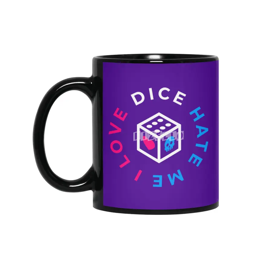 I Love Dice But Dice Hate Me Siyah Kupa