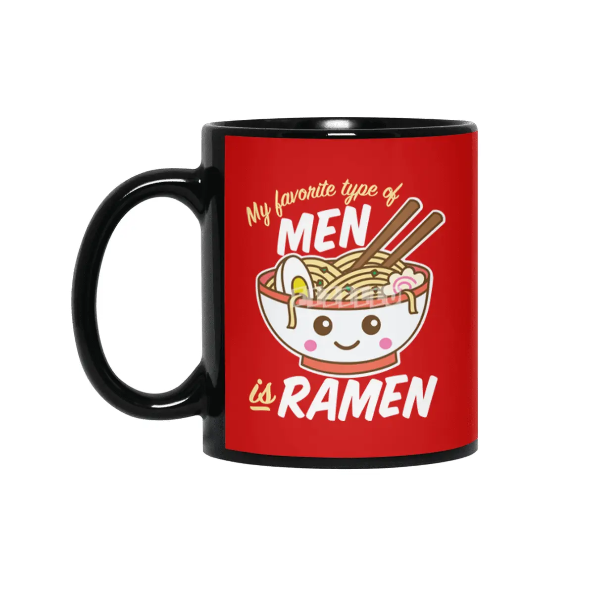 My Favorite Type of Men is Ramen Food Pun Siyah Kupa