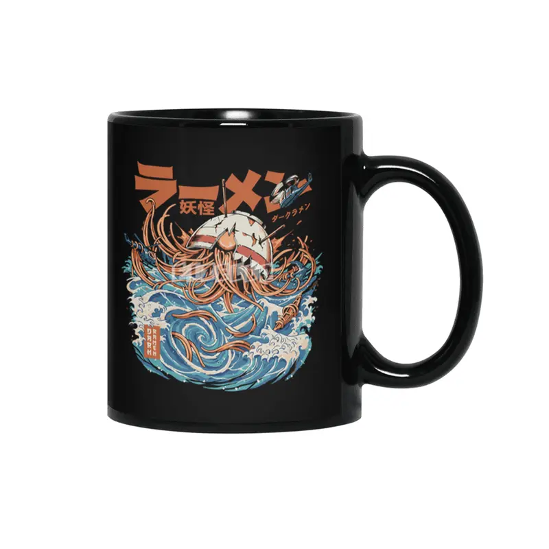 Black Dark Great Ramen off Kanagawa Siyah Kupa