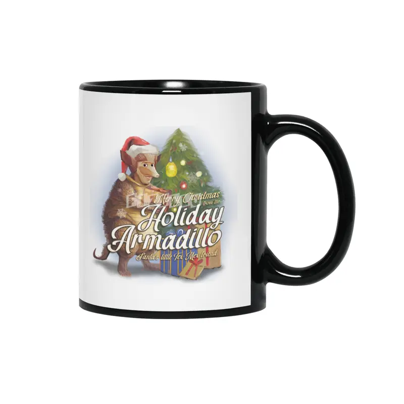 Merry Christmas from the Holiday Armadillo Siyah Kupa