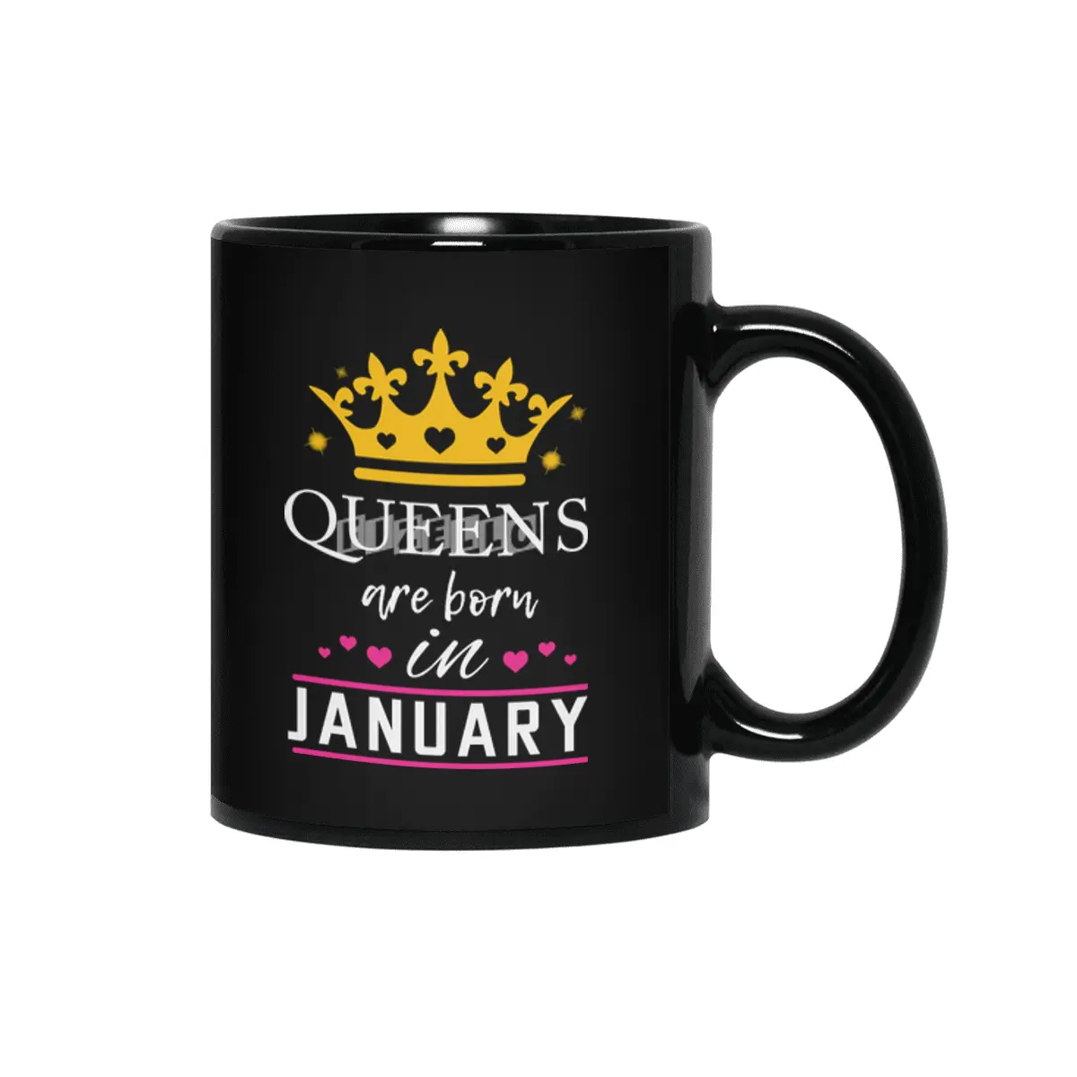 Queens are born in january birthday gift for her Siyah Kupa
