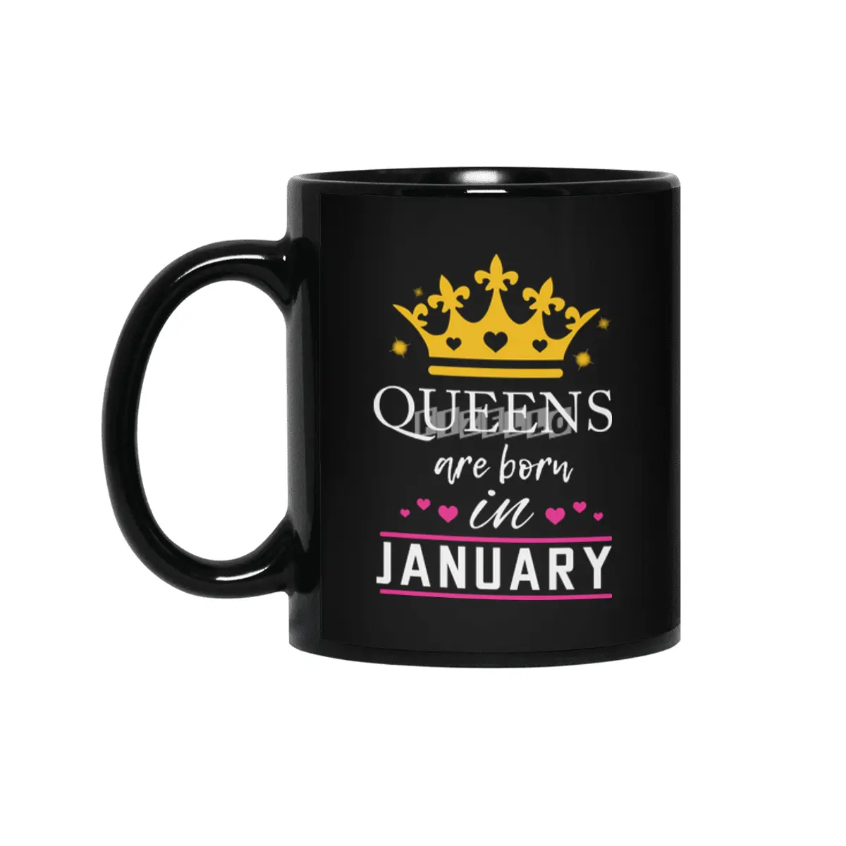 Queens are born in january birthday gift for her Siyah Kupa