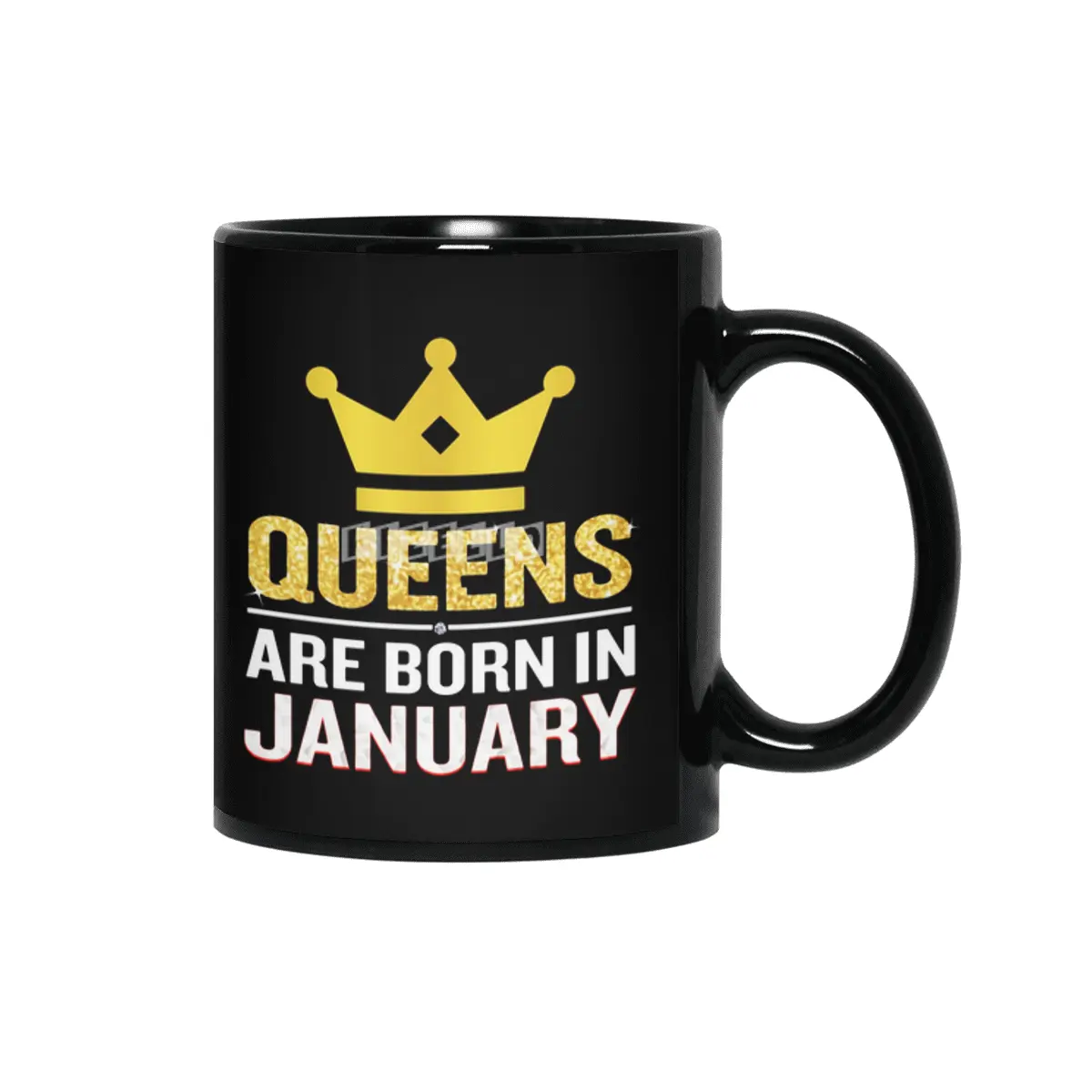 Queens Are Born In January Funny Quote Birthday Gift Siyah Kupa