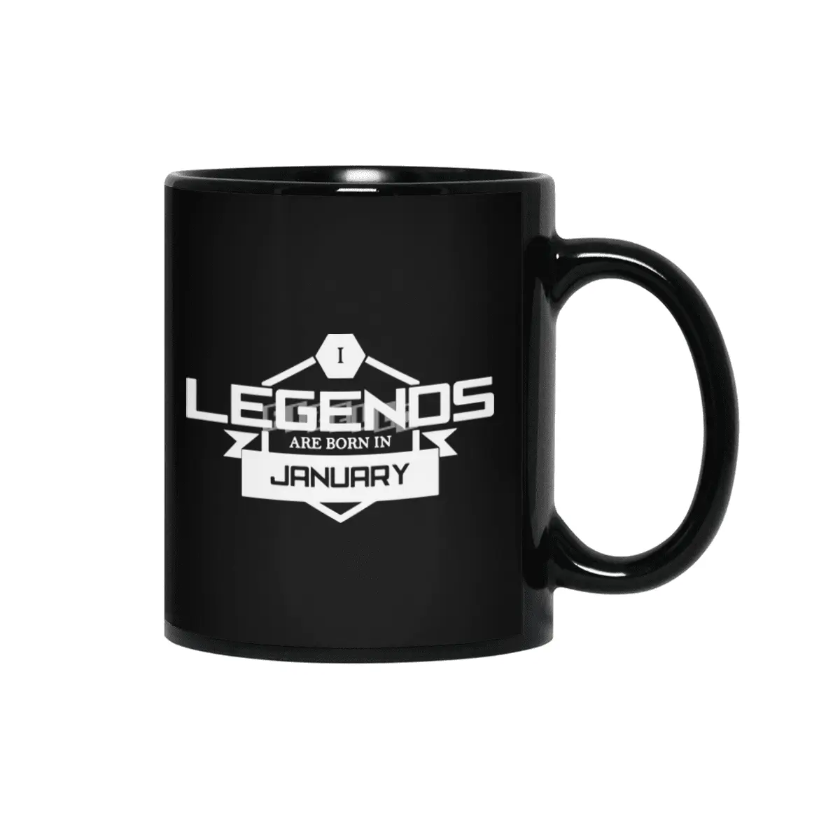 Legends Are Born In January Funny Logo Siyah Kupa