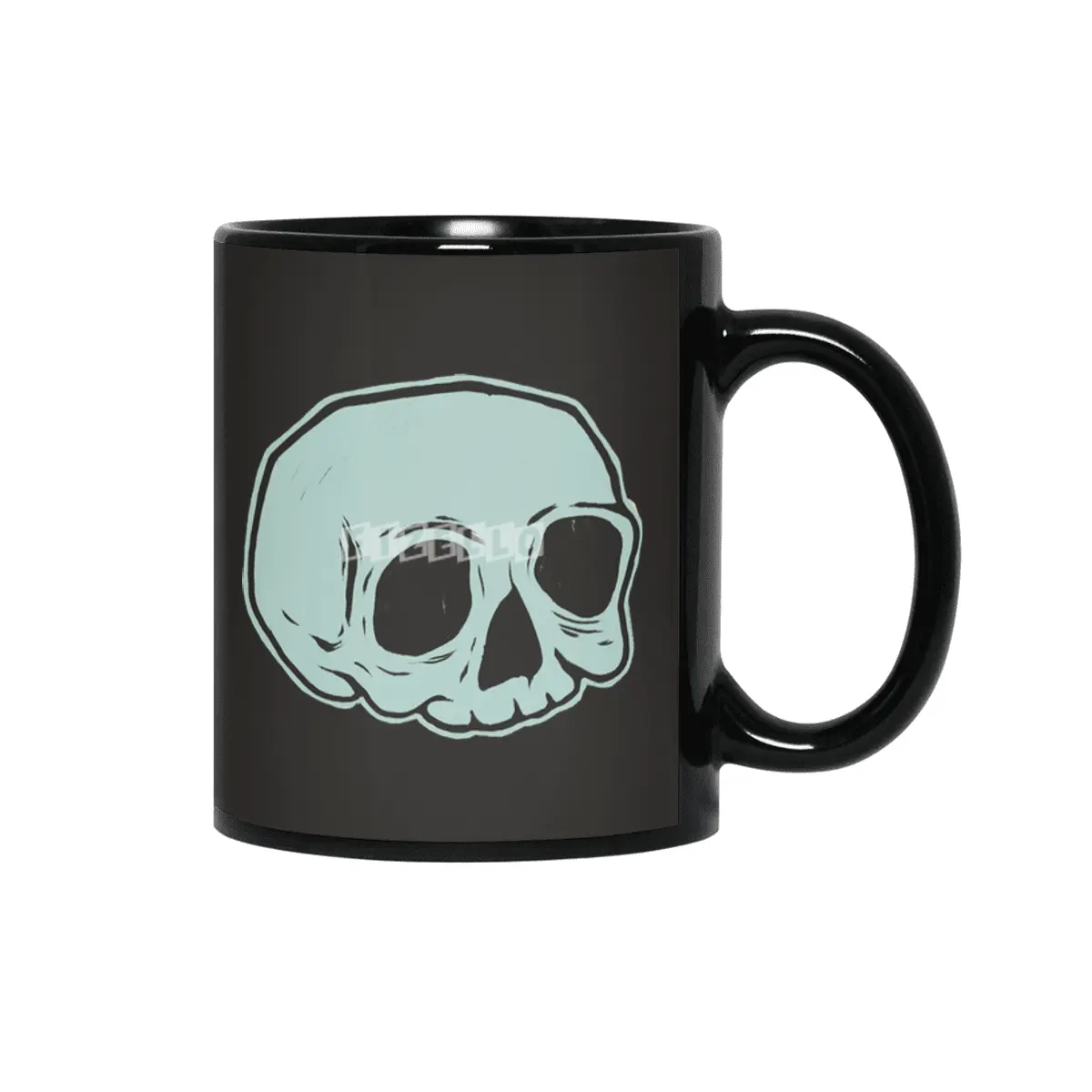 Classic Skull (BLUE) Siyah Kupa