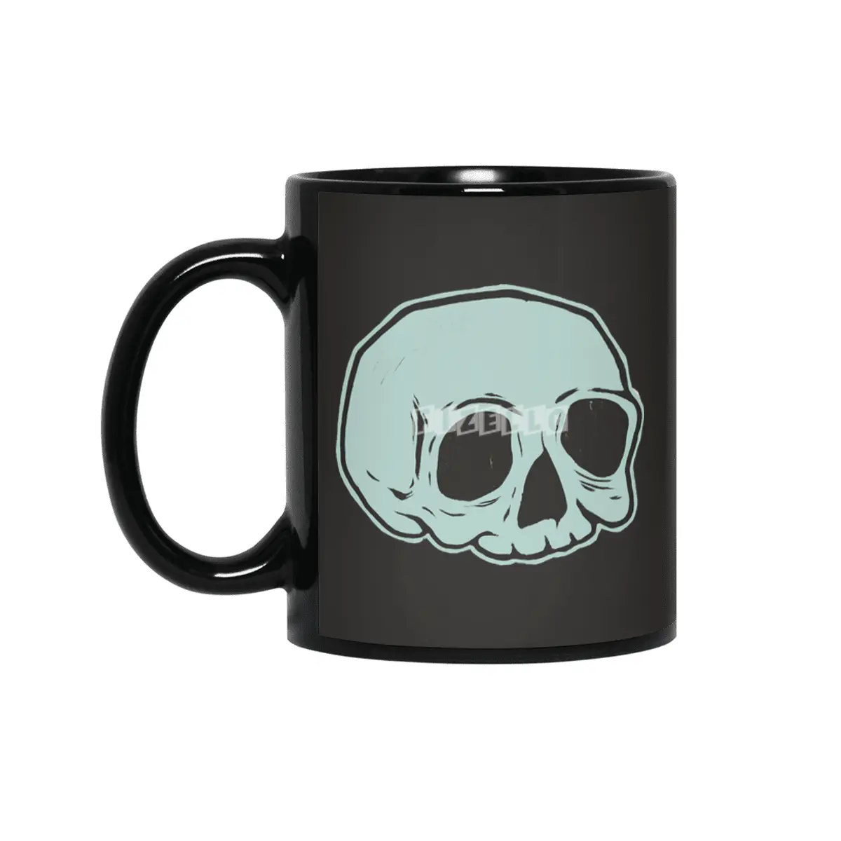Classic Skull (BLUE) Siyah Kupa