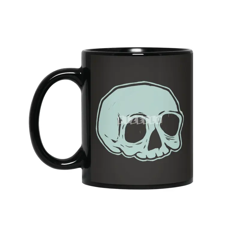 Classic Skull (BLUE) Siyah Kupa