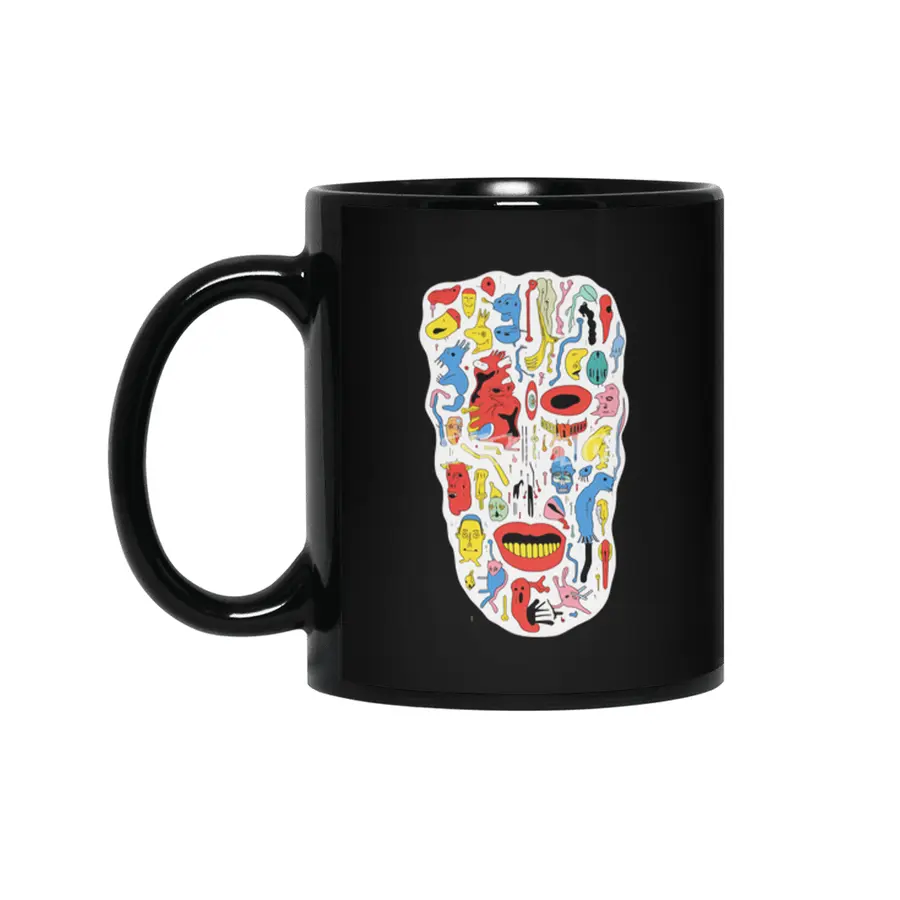 Arcane Skull Mosaic Siyah Kupa