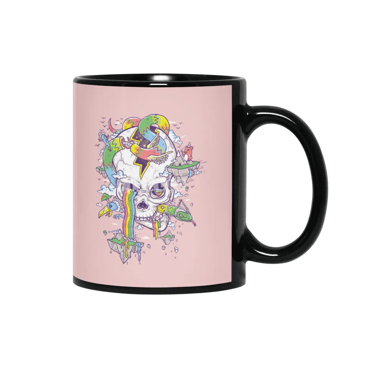 Flying Rainbow Skull Island Siyah Kupa