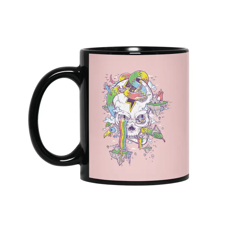Flying Rainbow Skull Island  Siyah Kupa