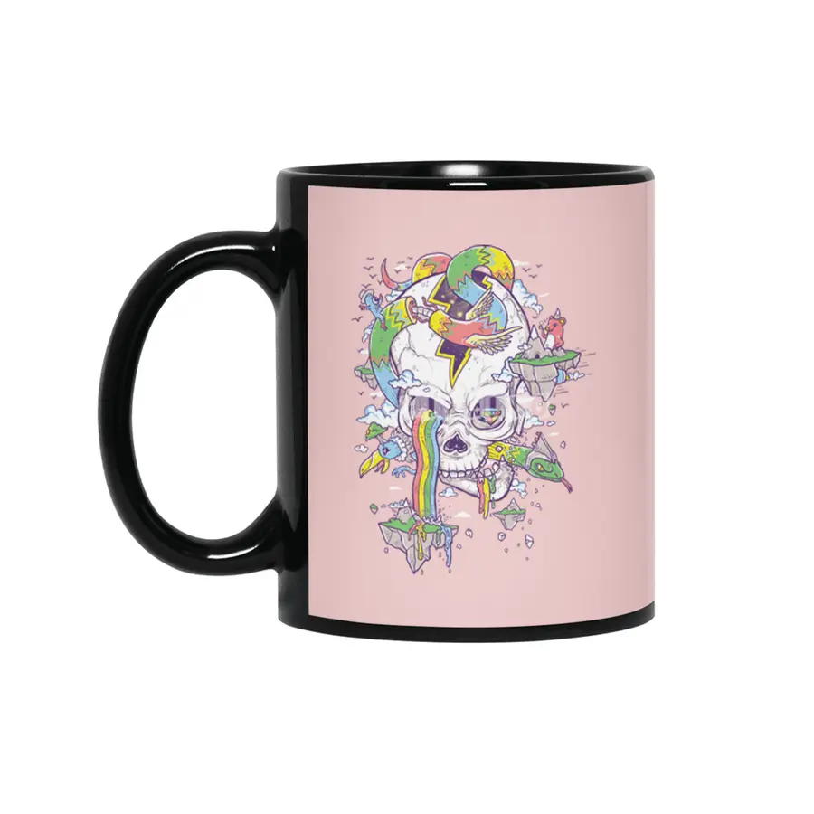 Flying Rainbow Skull Island  Siyah Kupa