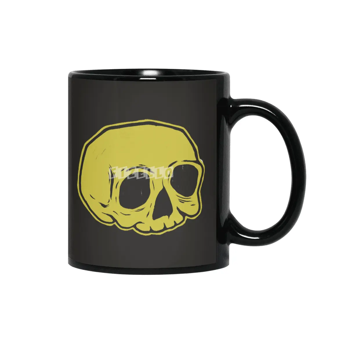Classic Skull (YELLOW) Siyah Kupa
