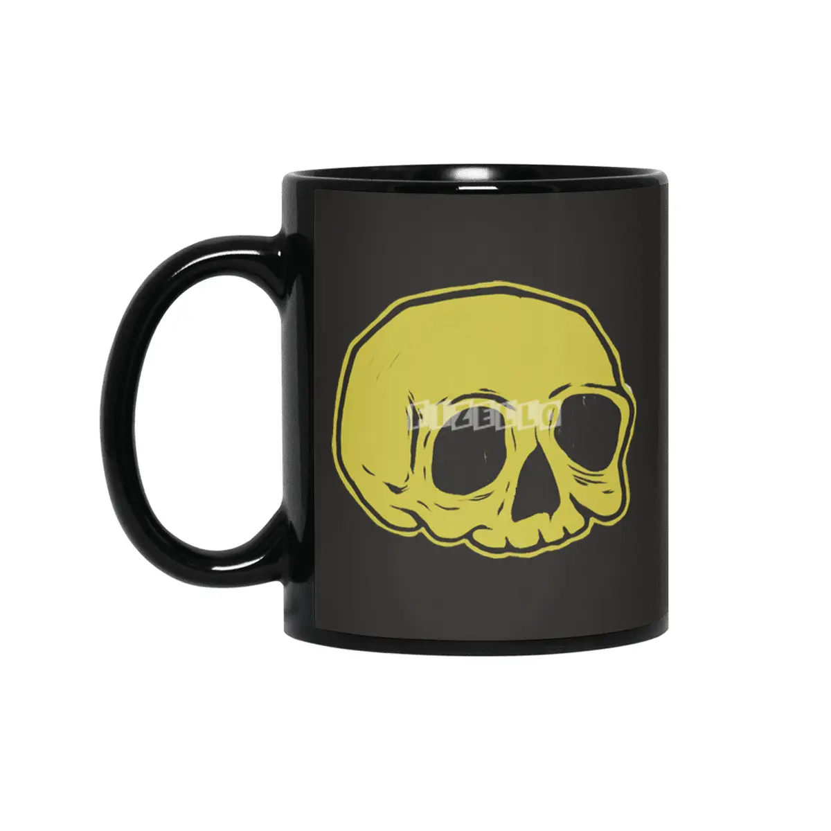 Classic Skull (YELLOW) Siyah Kupa