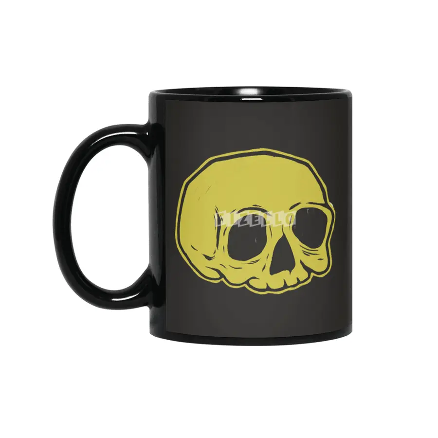 Classic Skull (YELLOW) Siyah Kupa