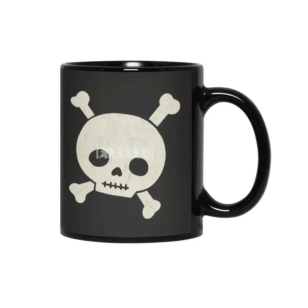 Cute Skull and Bones Siyah Kupa