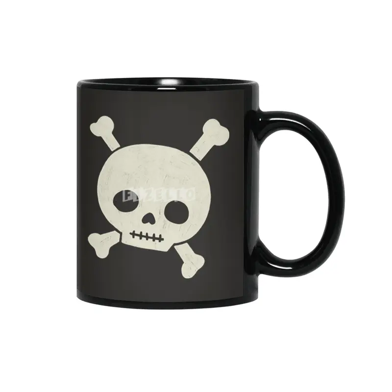 Cute Skull and Bones Siyah Kupa