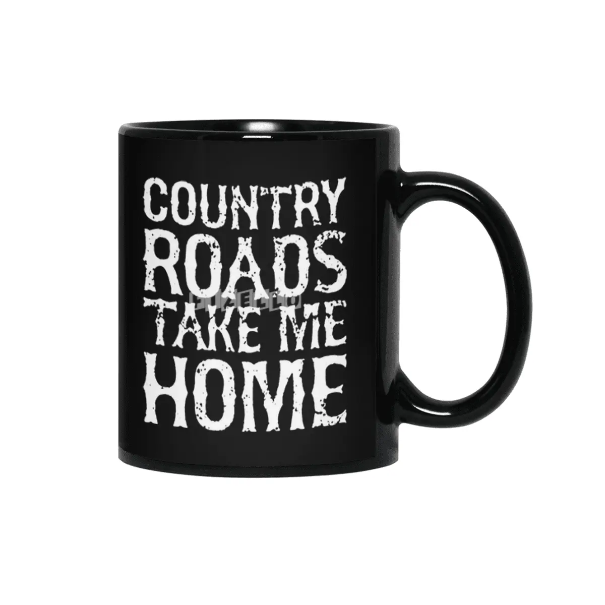 Country Roads Take Me Home - Country Music John Denver Siyah Kupa