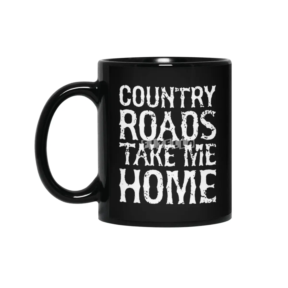 Country Roads Take Me Home - Country Music John Denver Siyah Kupa