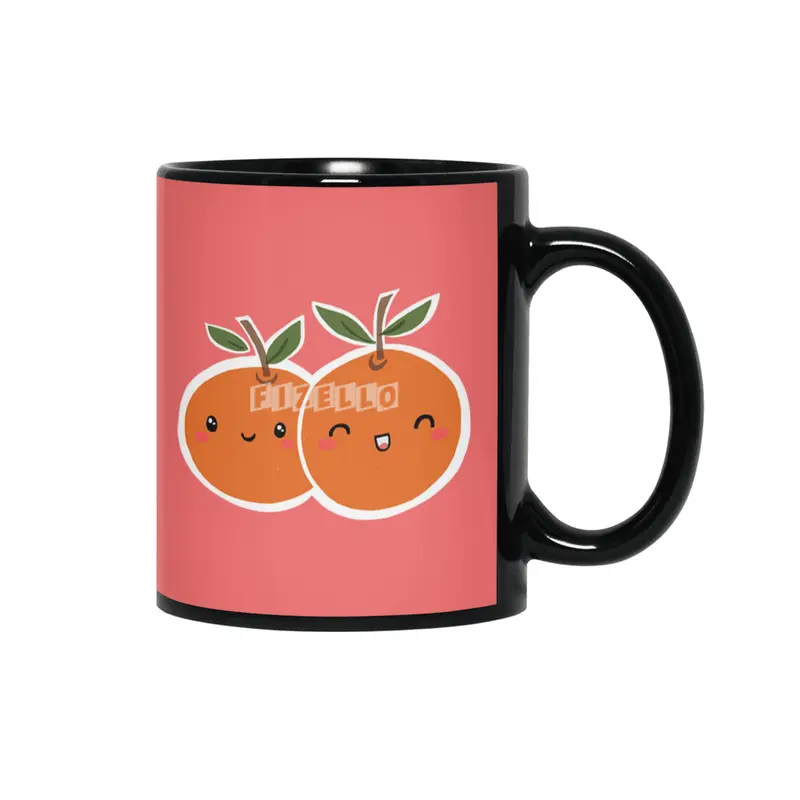 Happy Chinese new year mandarin oranges! Siyah Kupa