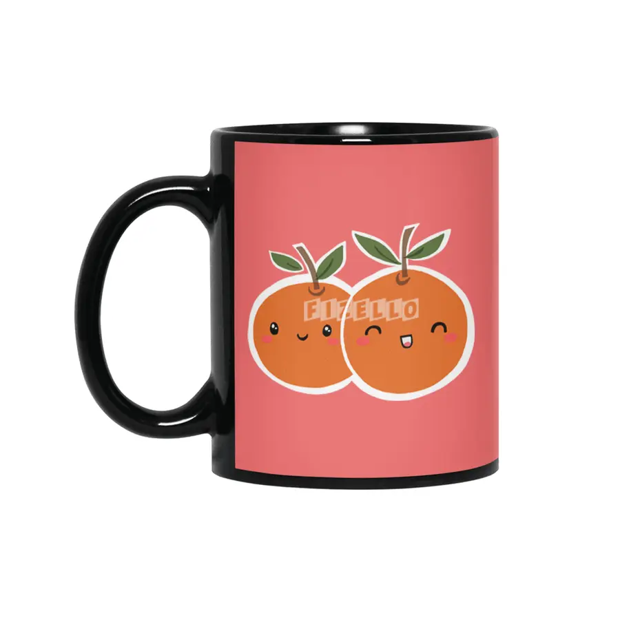 Happy Chinese new year mandarin oranges! Siyah Kupa