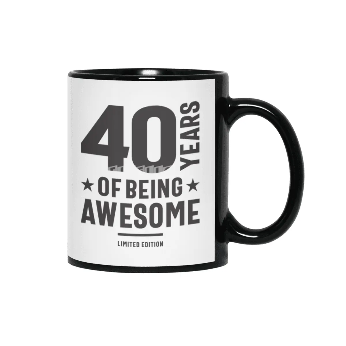 40 Years Of Being Awesome 40th Birthday Siyah Kupa