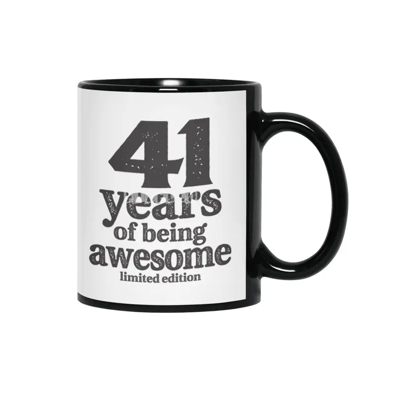 41 Years Of Being Awesome 41st Birthday Siyah Kupa