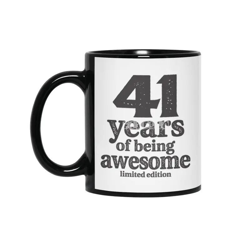 41 Years Of Being Awesome 41st Birthday Siyah Kupa