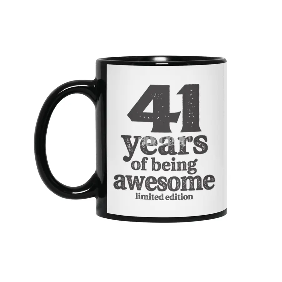 41 Years Of Being Awesome 41st Birthday Siyah Kupa
