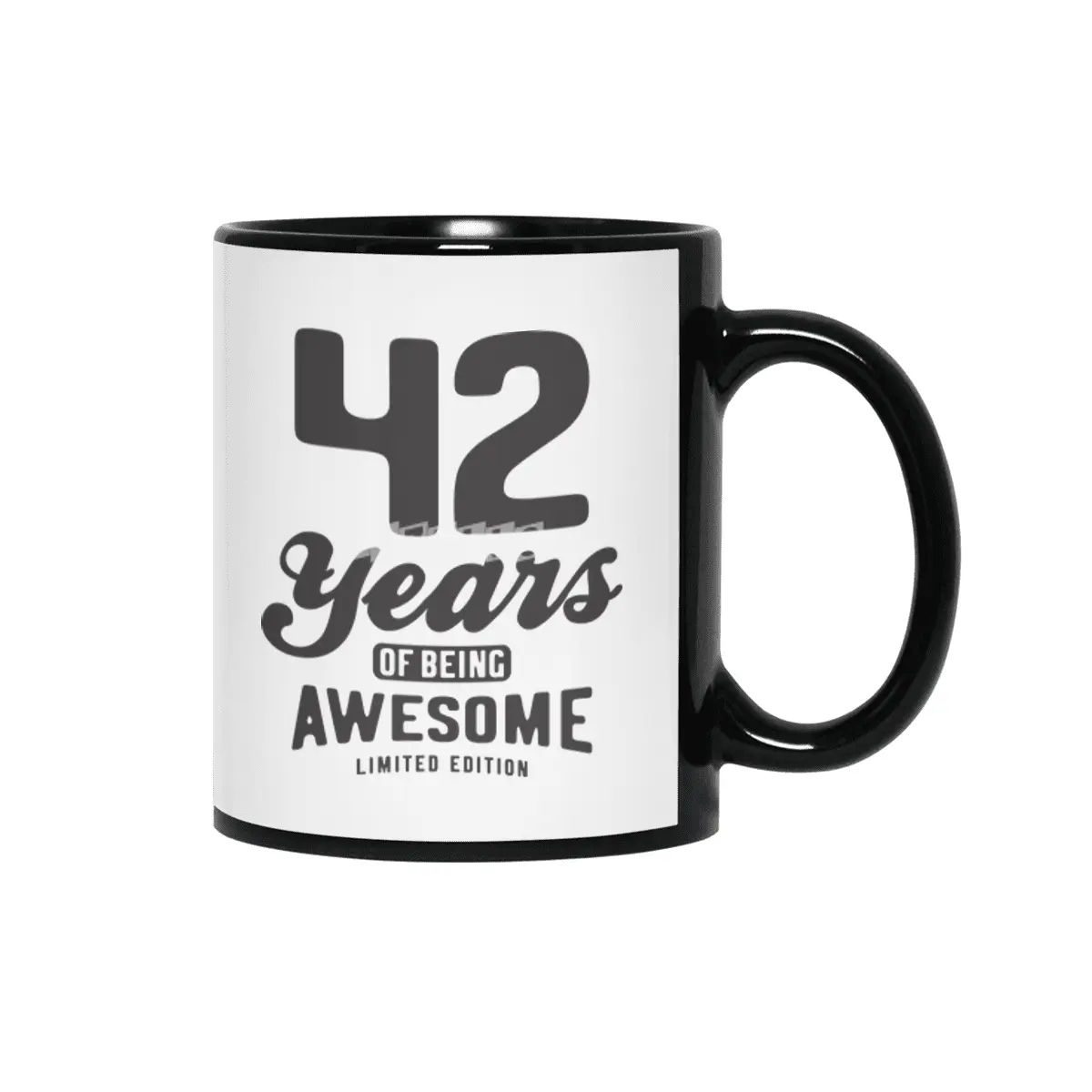 42 Years Of Being Awesome 42nd Birthday Siyah Kupa
