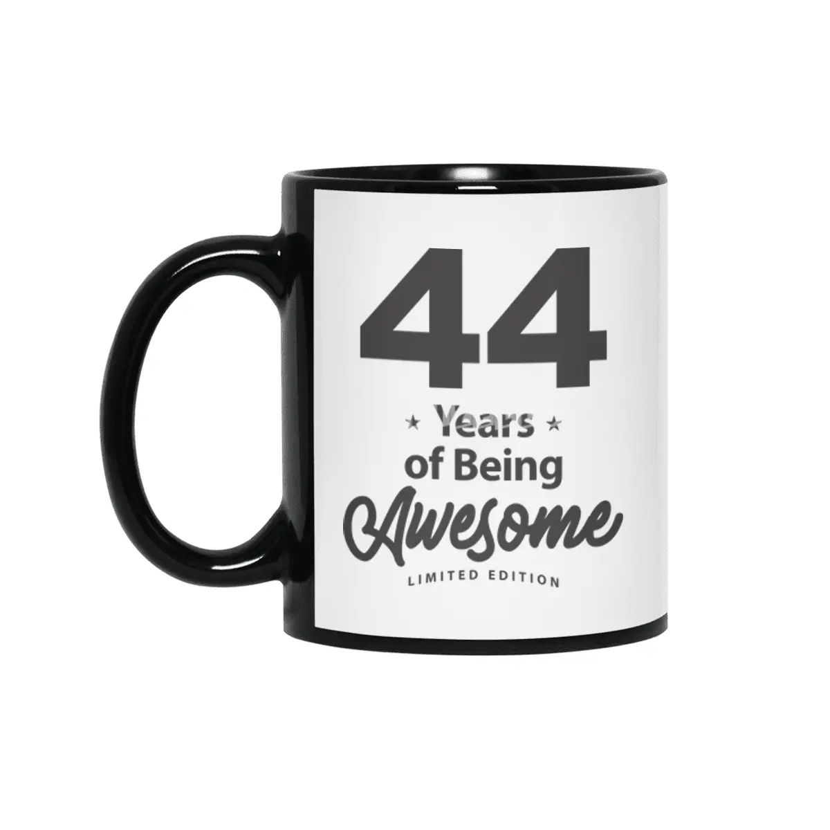 44 Years Of Being Awesome 44th Birthday Siyah Kupa