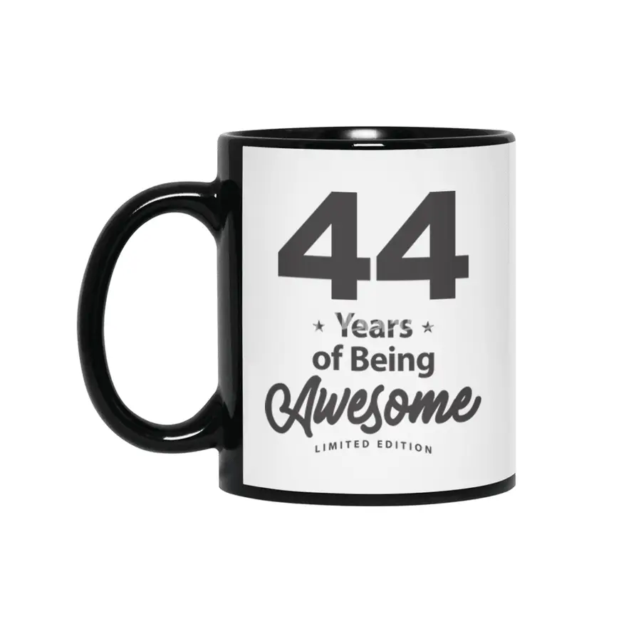 44 Years Of Being Awesome 44th Birthday Siyah Kupa