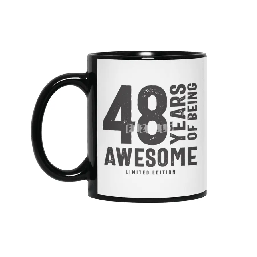 48 Years Of Being Awesome 48th Birthday Siyah Kupa