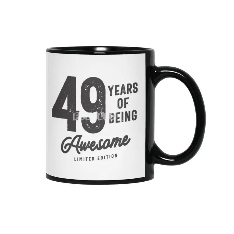 49 Years Of Being Awesome 49th Birthday Siyah Kupa