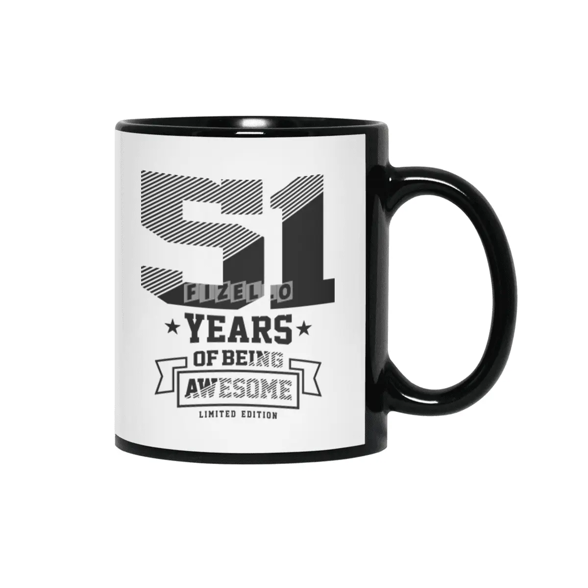 51 Years Of Being Awesome 51st Birthday Siyah Kupa