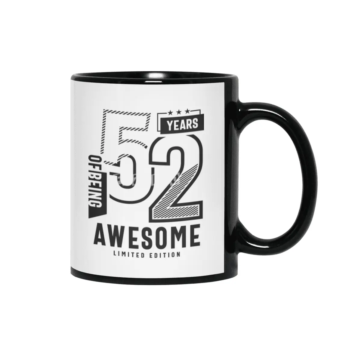 52 Years Of Being Awesome 52nd Birthday Siyah Kupa