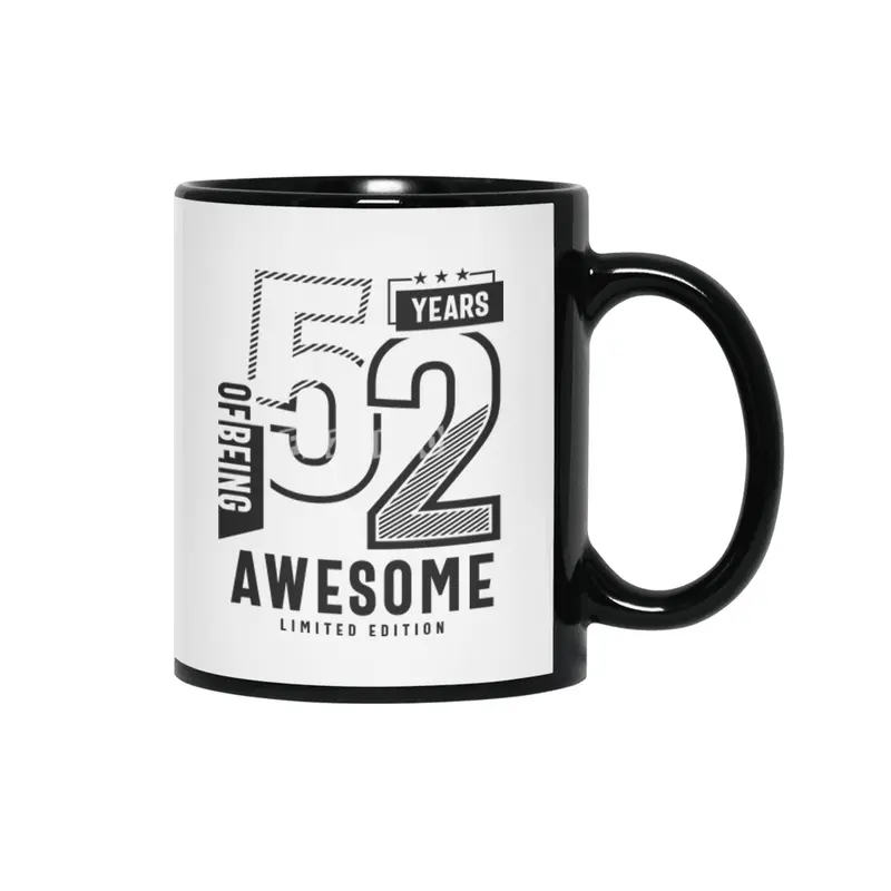 52 Years Of Being Awesome 52nd Birthday Siyah Kupa