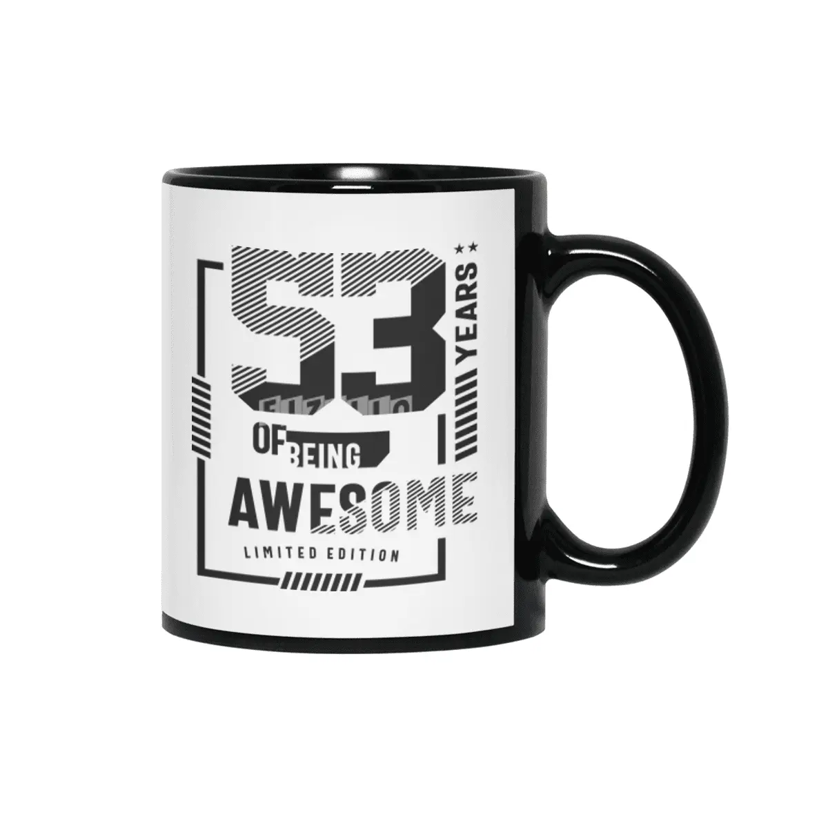53 Years Of Being Awesome 53rd Birthday Siyah Kupa