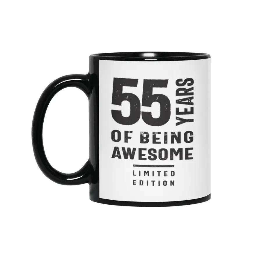 55 Years of Being Awesome - 55th Birthday Siyah Kupa