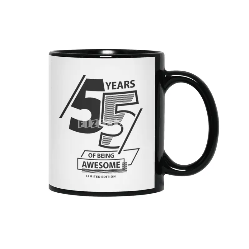55 Years Of Being Awesome 55th Birthday Siyah Kupa