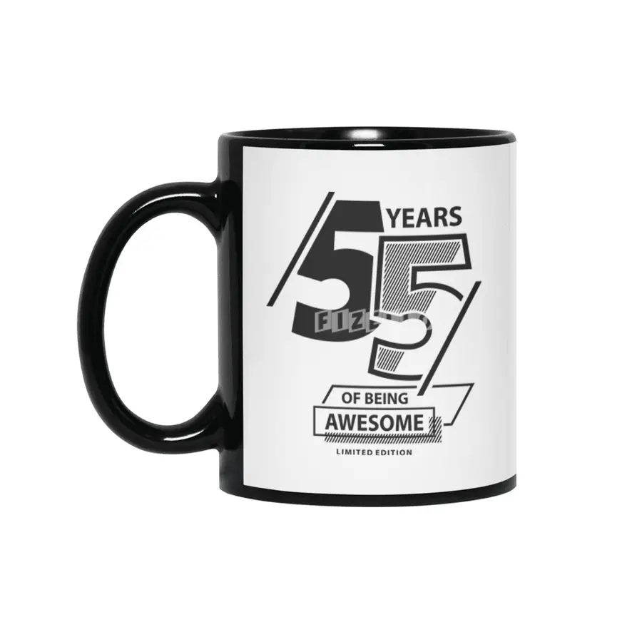 55 Years Of Being Awesome 55th Birthday Siyah Kupa