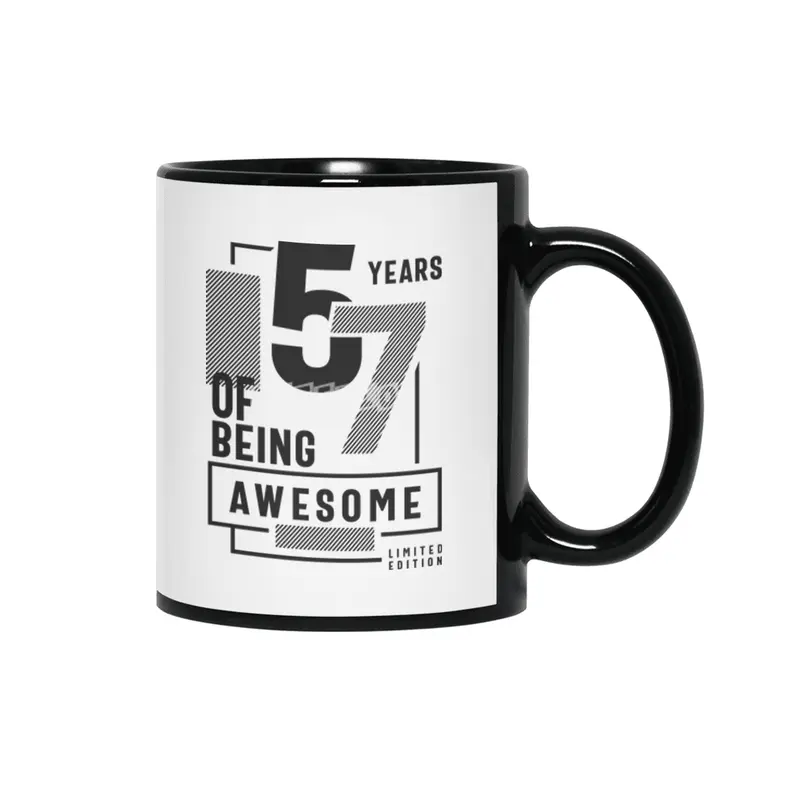 57 Years Of Being Awesome 57th Birthday Siyah Kupa