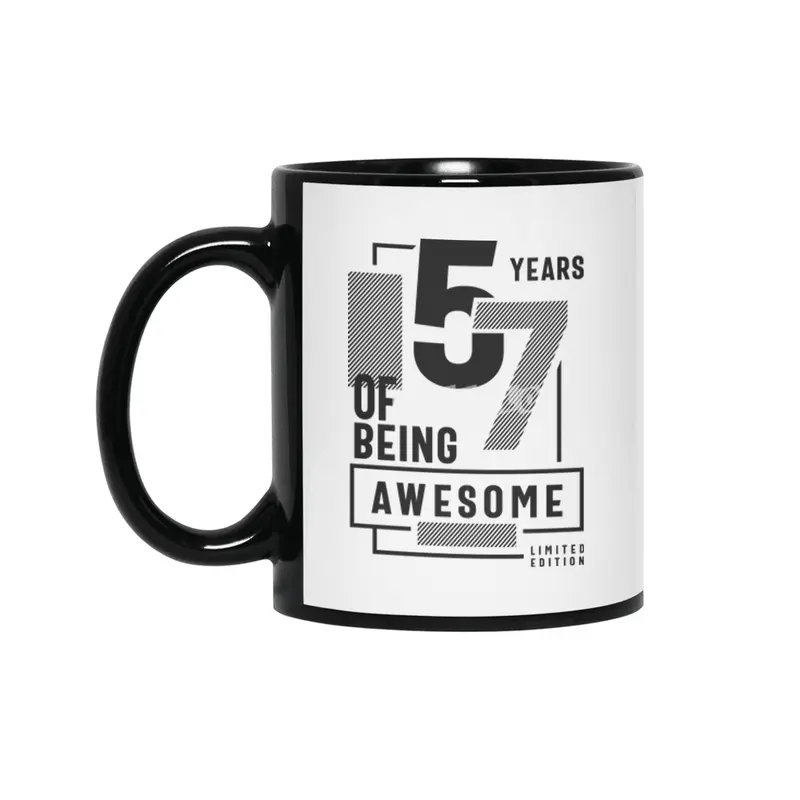 57 Years Of Being Awesome 57th Birthday Siyah Kupa