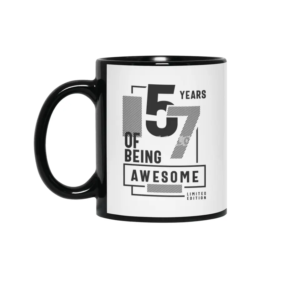 57 Years Of Being Awesome 57th Birthday Siyah Kupa