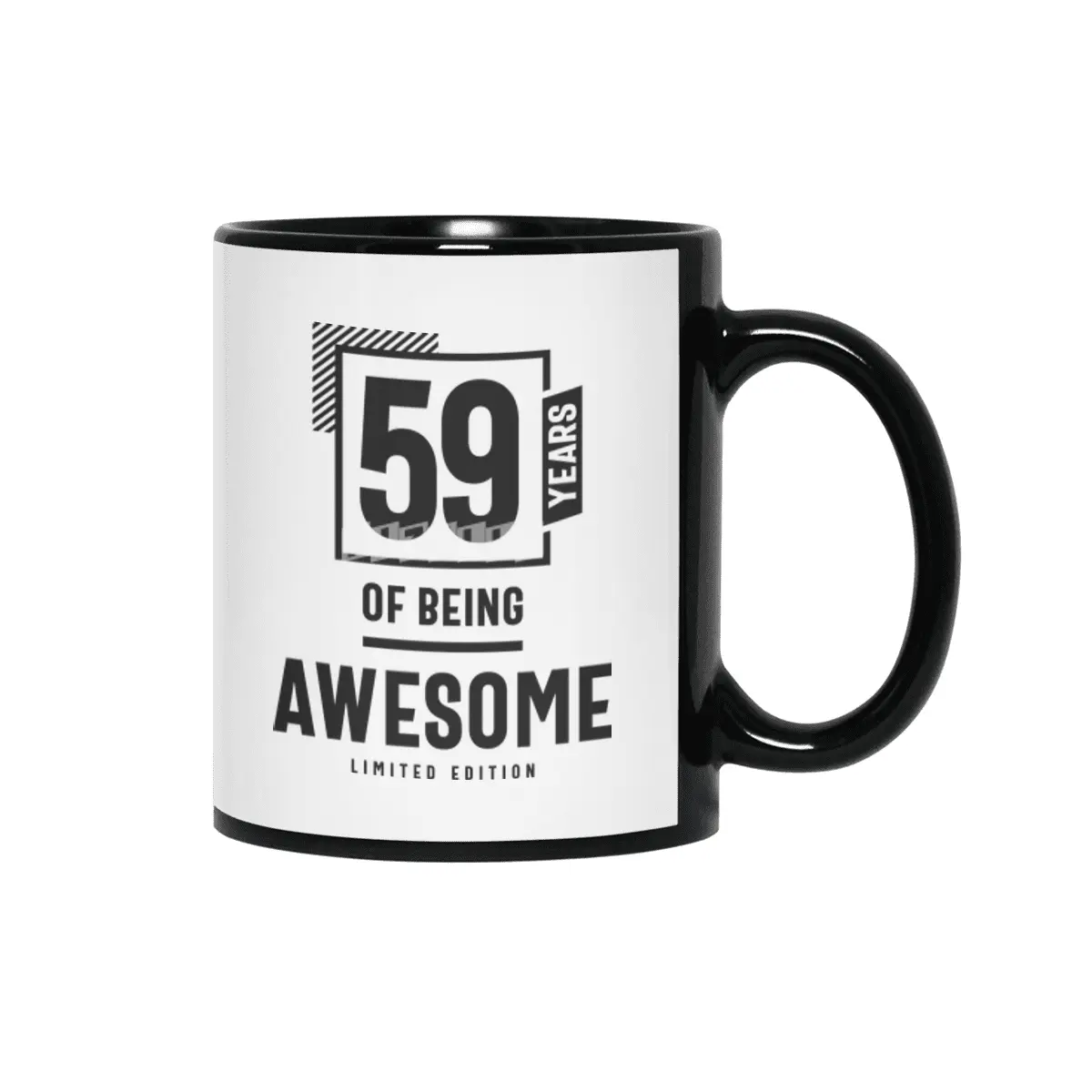 59 Years Of Being Awesome 59th Birthday Siyah Kupa