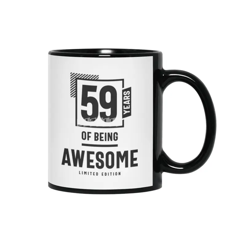 59 Years Of Being Awesome 59th Birthday Siyah Kupa