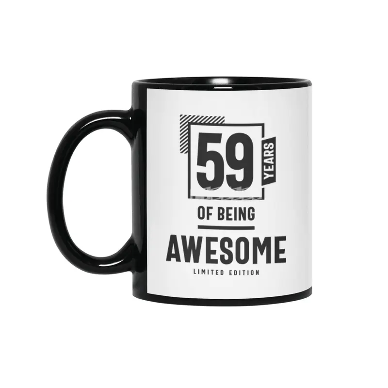 59 Years Of Being Awesome 59th Birthday Siyah Kupa