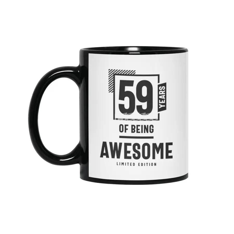 59 Years Of Being Awesome 59th Birthday Siyah Kupa